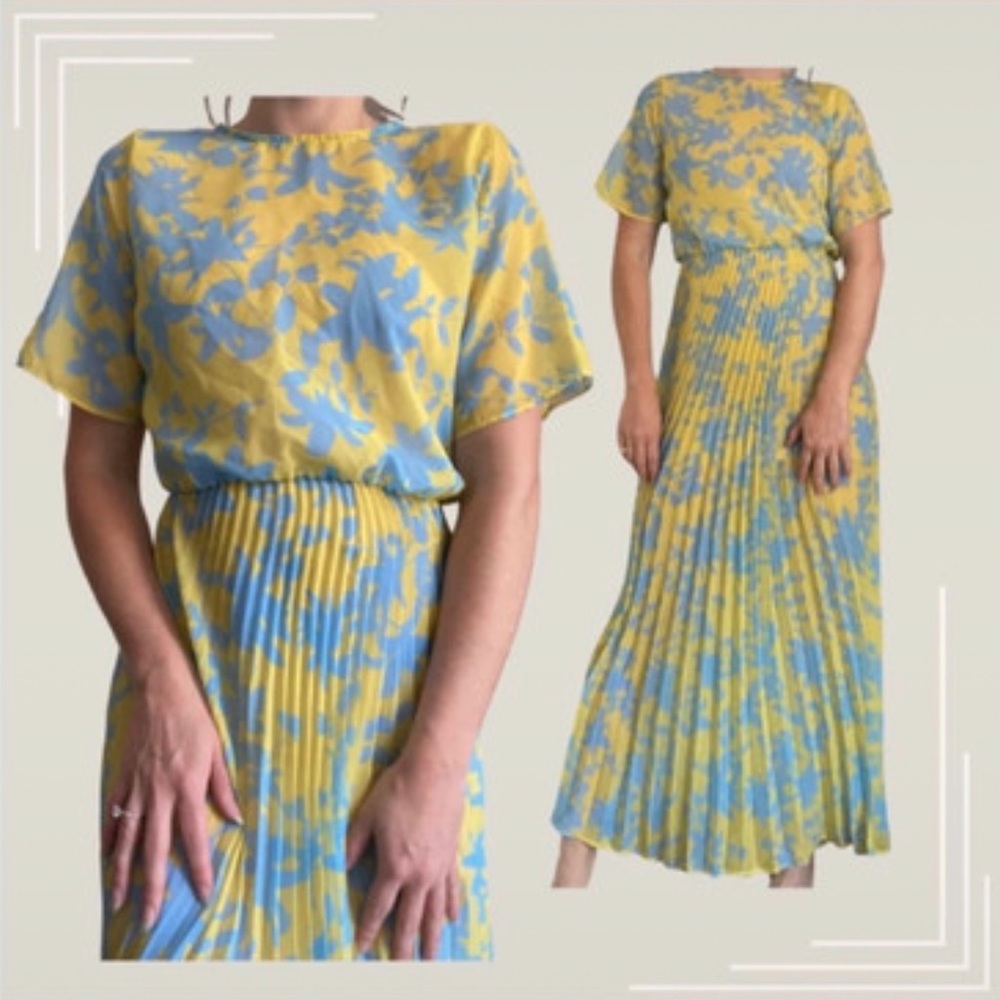 Pleated maxi dress